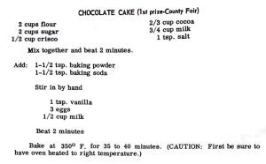 Chocolate Cake (1st Prize County Fair) #2