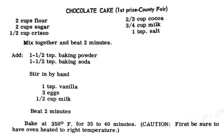 Chocolate Cake (1st Prize County Fair) #2