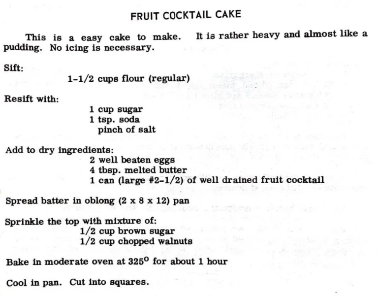 Fruit Cocktail Cake