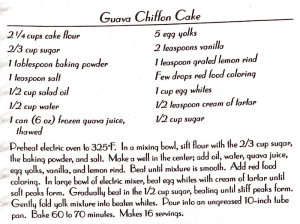 Guava Chiffon Cake
