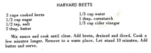 Harvard Beets