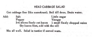 Head Cabbage Salad