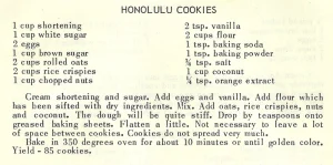 Honolulu Cookies