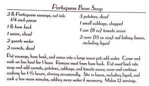 Portuguese Bean Soup #2