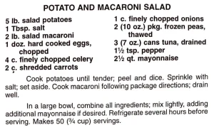 Potato and Macaroni Salad