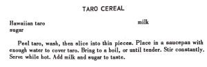 Taro Cereal