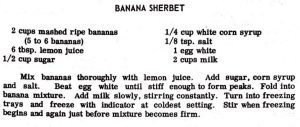 Banana Sherbet