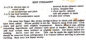 Beef Stroganoff