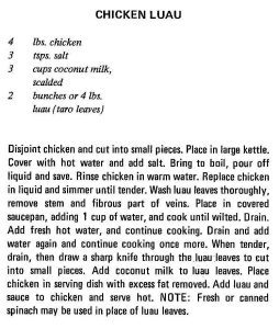 Chicken Luau