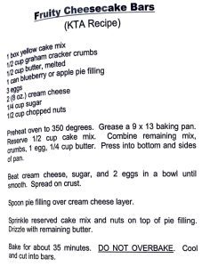Fruit Cheesecake Bars