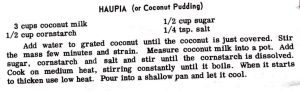 Haupia (or Coconut Pudding)