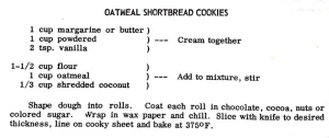 Oatmeal Shortbread Cookies