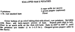 Scalloped Ham & Potatoes