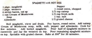 Spaghetti With Hot Dog