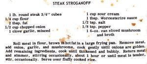 Steak Stroganoff
