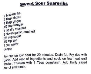 Sweet Sour Spareribs