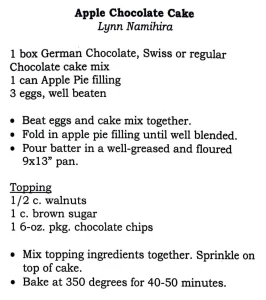 Apple Chocolate Cake