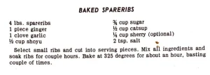 Baked Spareribs