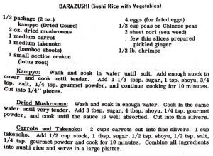 Barazushi (Sushi Rice With Vegetables)