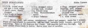 Beef Stroganoff