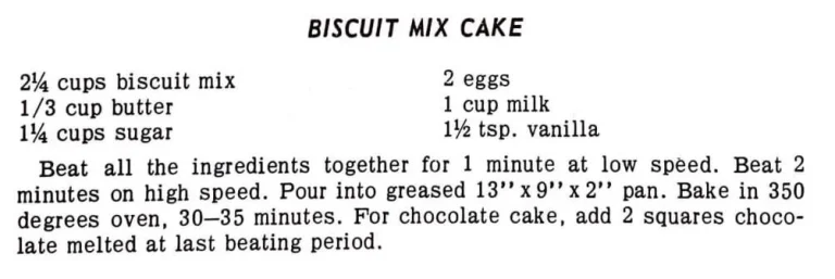 Biscuit Mix Cake