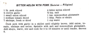 Bitter Melon With Pork (Guinisa – Filipino)