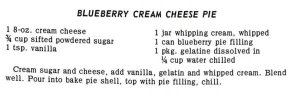 Blueberry Cream Cheese Pie