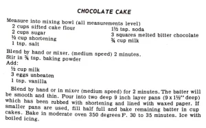 Chocolate Cake
