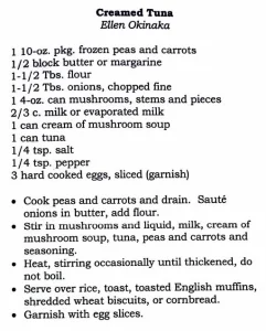 Creamed Tuna