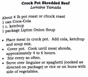 Crock Pot Shredded Beef