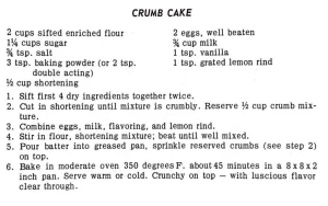 Crumb Cake