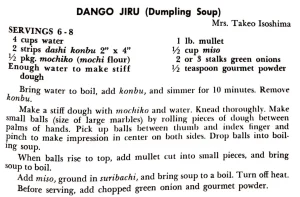 Dango Jiru (Dumpling Soup)