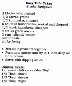 Easy Tofu Cakes