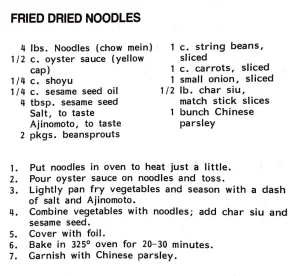 Fried Dried Noodles