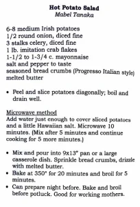 Hot Potato Salad