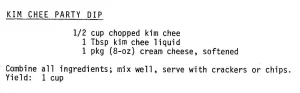 Kim Chee Party Dip
