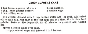 Lemon Supreme Cake