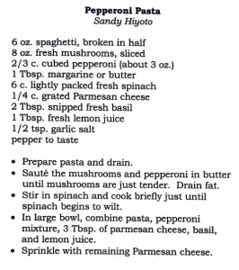 Pepperoni Pasta