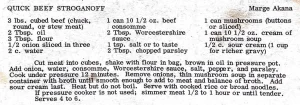 Quick Beef Stroganoff
