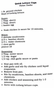 Quick Lettuce Cups