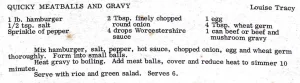 Quicky Meatballs and Gravy
