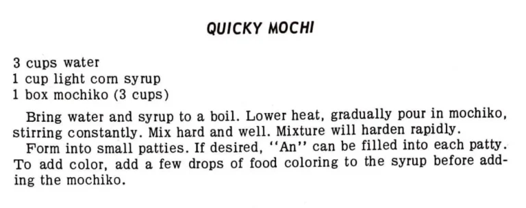 Quicky Mochi
