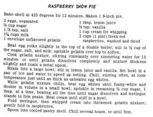 Raspberry Snow Pie