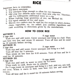 Rice – How to Cook Rice