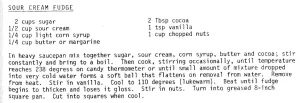 Sour Cream Fudge