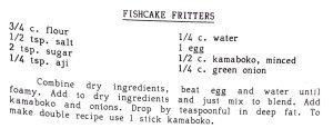 Fishcake Fritters