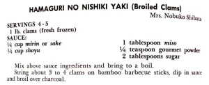 Hamaguri No Nishiki Yaki (Broiled Clams)