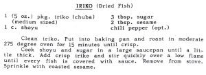 Iriko (Dried Fish)