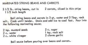 Marinated String Beans and Carrots