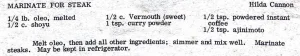 Marinade for Steak
